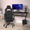 Flash Furniture Black LeatherSoft Gaming Chair with Skater Wheels CH-00288-BK-RLB-GG